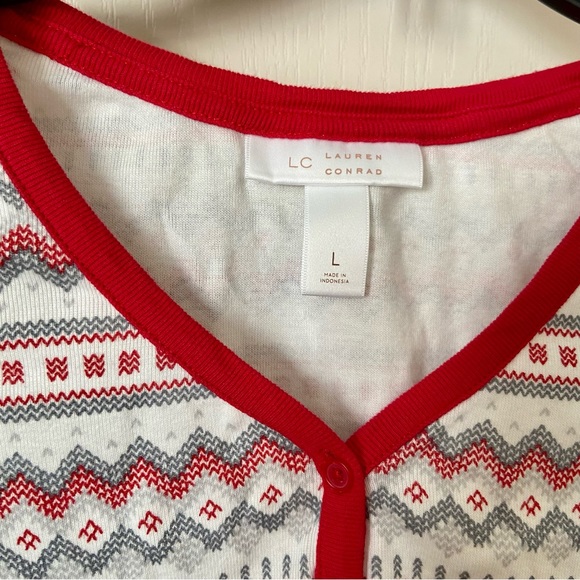 Christmas Fair Isle Pajama 2-Piece Lauren Conrad Set - Picture 7 of 9